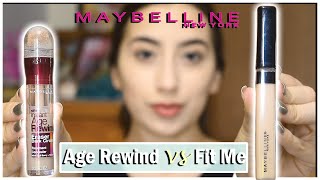 Pruebo los correctores de Maybelline Fit Me Vs Age Rewind EL MEJOR CORRECTOR  Reseña [upl. by Adine]