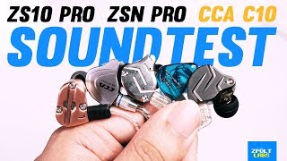 🔥 SOUND TEST 🔥  KZ ZSN Pro KZ ZS10 Pro CCA C10 TRN IM1 Pro Revonext QT5 [upl. by Saenihp]