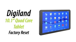 Digiland 101 Tablet DL1008M  How to Factory Reset [upl. by Ennairrek]