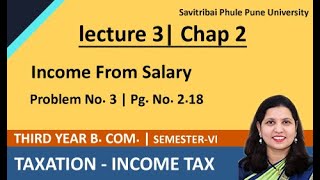 How to calculate Taxable Income from Salary  Problem No3 Pg No 218 [upl. by Sheeran]