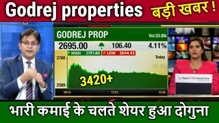 Godrej properties share news analysistargetgodrej properties share latest news today [upl. by Gonagle611]