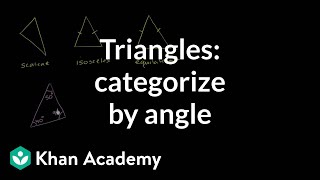 Triangles using angles to categorize  4th grade  Khan Academy [upl. by Ayaros]