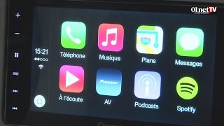 Pioneer  premier autoradio compatible Apple Carplay extrait [upl. by Elleinnad833]