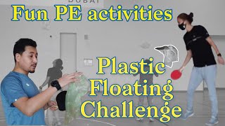 Fun PE activities  plastic floating challenge  pegames  physed games [upl. by Hein629]