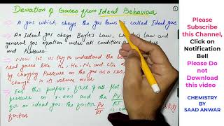 Deviation of Gases from Ideal BehaviourCompressibility FactorIdeal and NonIdeal GaesesUrdu\Hindi [upl. by Schnorr]