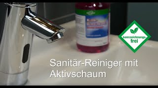 Sanitärreiniger mit Aktivschaum  WC und Dusche reinigen  Kalkflecken entfernen [upl. by Maisey]