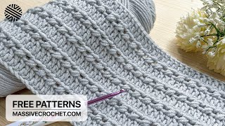 SUPER EASY amp FAST Crochet Pattern for Beginners ⚡️ 🤍 AMAZING Crochet Stitch for Baby Blanket amp Bag [upl. by Hteazile420]