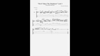 Allan Holdsworth quotDevil Takes The Hindmostquot Lick w Tab and Multiple Fingerings [upl. by Aylmar]