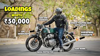 Continental GT 650 LOADINGS Worth ₹50000🔥 GURSEWAK EXHAUSTS💥 [upl. by Atinar529]