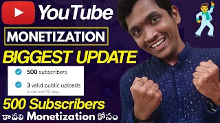 YouTube Biggest Monetization Update 2023  Lower Eligibility Criteria For YPP [upl. by Dennie]