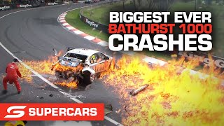 Biggest EVER Bathurst 1000 crashes  Repco Bathurst 1000  Supercars 2022 [upl. by Straus]