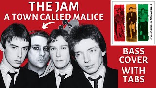 The Jam  A Town Called Malice Bass Cover with tabs [upl. by Catton]