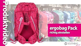 Ergobag Schulranzen Pack  richtig am Rücken einstellen [upl. by Laurette]