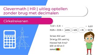 Clevermath  HR  uitleg optellen zonder brug met decimalen  Cirkelrekenen [upl. by Herriott]