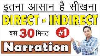 Direct Indirect SpeechNarration Part 1  RulesTricks in English Grammar in Hindi [upl. by Goodill]