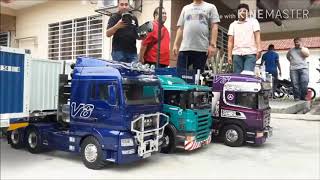 Tamiya 114 truck and loader sunday meeting [upl. by Shields]