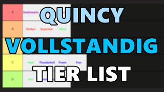 UPDATED Quincy Vollstandig Voltstanding Tier List  Type Soul [upl. by Anhavas453]