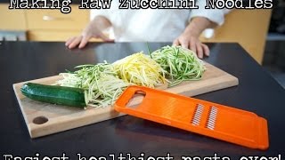 Making Zucchini Noodles with Julienne Vegetable Slicer [upl. by Llarret]