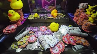 Coin pusher episode 88 high risk bonus ducks pokemon mario buggy slime Asmr ducks poker chips [upl. by Pomona]