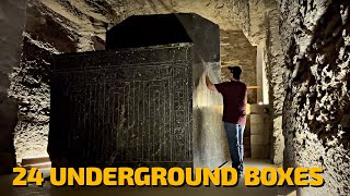 24 Batteries or Sarcophaguses Underground in Egypt  Saqqara Egypt 🇪🇬 ⚡️ [upl. by Florentia]