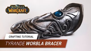 Crafting Tutorial Worbla´s Pearly Art Bracer Tyrande Whisperwind  JakCosplay [upl. by Elocyn]