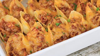 How To Make Stuffed Taco Shells  15 Dinners for 4 Meal on a Budget EP 1 [upl. by Tooley292]