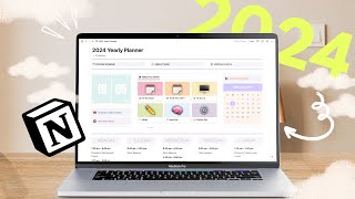 Free Notion Template  Start using Notion for 2024 with this easy planner [upl. by Hahnke]