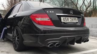 Benz C63 amg Exhaust MCT  C63 AMG 배기음 [upl. by Eitac]