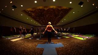 ResonationSpace Silent Yoga workout experience at Hang 5 Fitness in Chicago [upl. by Eissim]