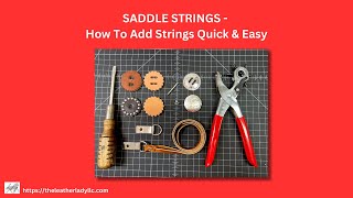 Saddle Strings  QUICK amp EASY WAY TO ADD For Any purpose to Saddle Purse Backpack [upl. by Negris797]