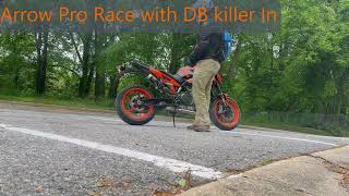 KTM 890 Duke  Arrow Pro Race Exhaust Super Loud [upl. by Allayne]