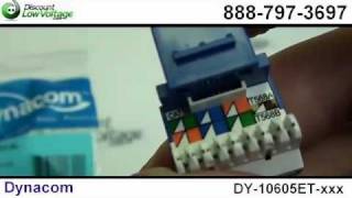 Dynacom Cat5e RJ45 Ethernet Keystone Jack Overview – ContractorFavorite Ethernet Jacks – YouTube [upl. by Aracal769]