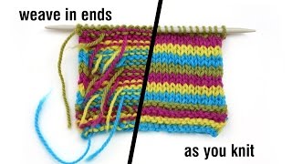 Knit Tips Weave in ends as you go [upl. by Dusa]