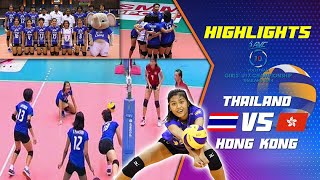 Full Match ไทย Thailand vs ฮ่องกง Hong Kong  AVC Volleyball Girls U17 Championship [upl. by Olodort139]