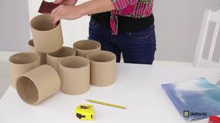 Recycling cardboard tubes DIY drawer dividers [upl. by Assiled290]