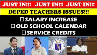 JUST IN DEPED TEACHERS ISSUES SALARY INCREASE  OLD SCHOOL CALENDARSERVICE CREDITS wildtvoreg [upl. by Percival103]