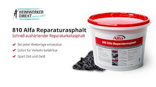 Schlagloch Reparatur selber machen  Alfa Reparaturasphalt Kaltasphalt [upl. by Cyd]