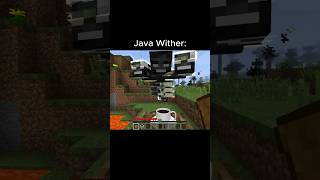 Minecraft bedrock vs Java withers minecraft minecraftshorts minecraftmemes shorts funny fyp [upl. by Acinoj279]