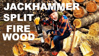 Can you split FIREWOOD with a JACKHAMMER [upl. by Aplihs]