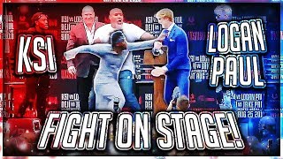 KSI PUNCHED LOGAN PAUL AT PRESS CONFERENCE Highlights [upl. by Ellingston]