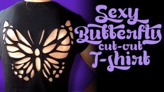 Sexy butterfly cut out tshirtCamiseta sexy con mariposa recortada [upl. by Mckenna111]