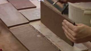 Clay Pottery Slab Building  Scoring Clay Vase Walls Together [upl. by Adil]