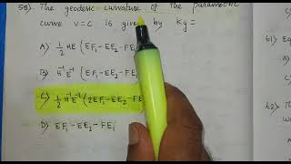 PG TRB MATHS DIFF GEOMETRY [upl. by Jocelyne]