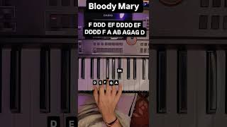 Bloody Mary Piano Tutorialtiktok [upl. by Lewak]