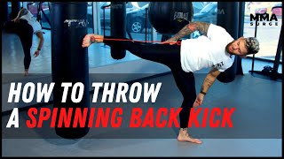 How To Throw A Spinning Back Kick  MMA SURGE [upl. by Tremain]