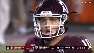 Texas AampM QB Zach Calzada gets injured then leads game winning drive vs Alabama [upl. by Eugnimod37]