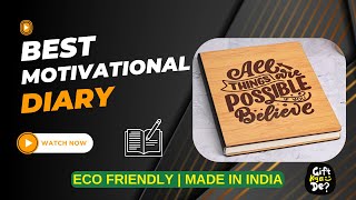 Motivational Quote Diary  Notebook  Bamboo Eco Friendly Cover with Great Motivation [upl. by Maroj]