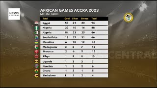 13th African Games Table Egypt Leads Nigeria remain 2nd and host Ghana 14th so far [upl. by Hairahcez736]