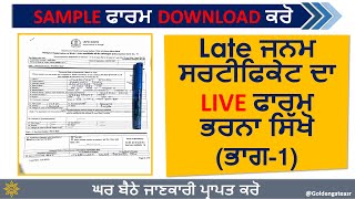 Late Birth Certificate ka Form kaise Bhare  Date of Birth Certificate Form Fill Up Punjab  Part1 [upl. by Seka803]