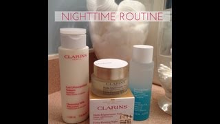 Clarins Skincare Part 1 Day amp Night Routine [upl. by Sul]